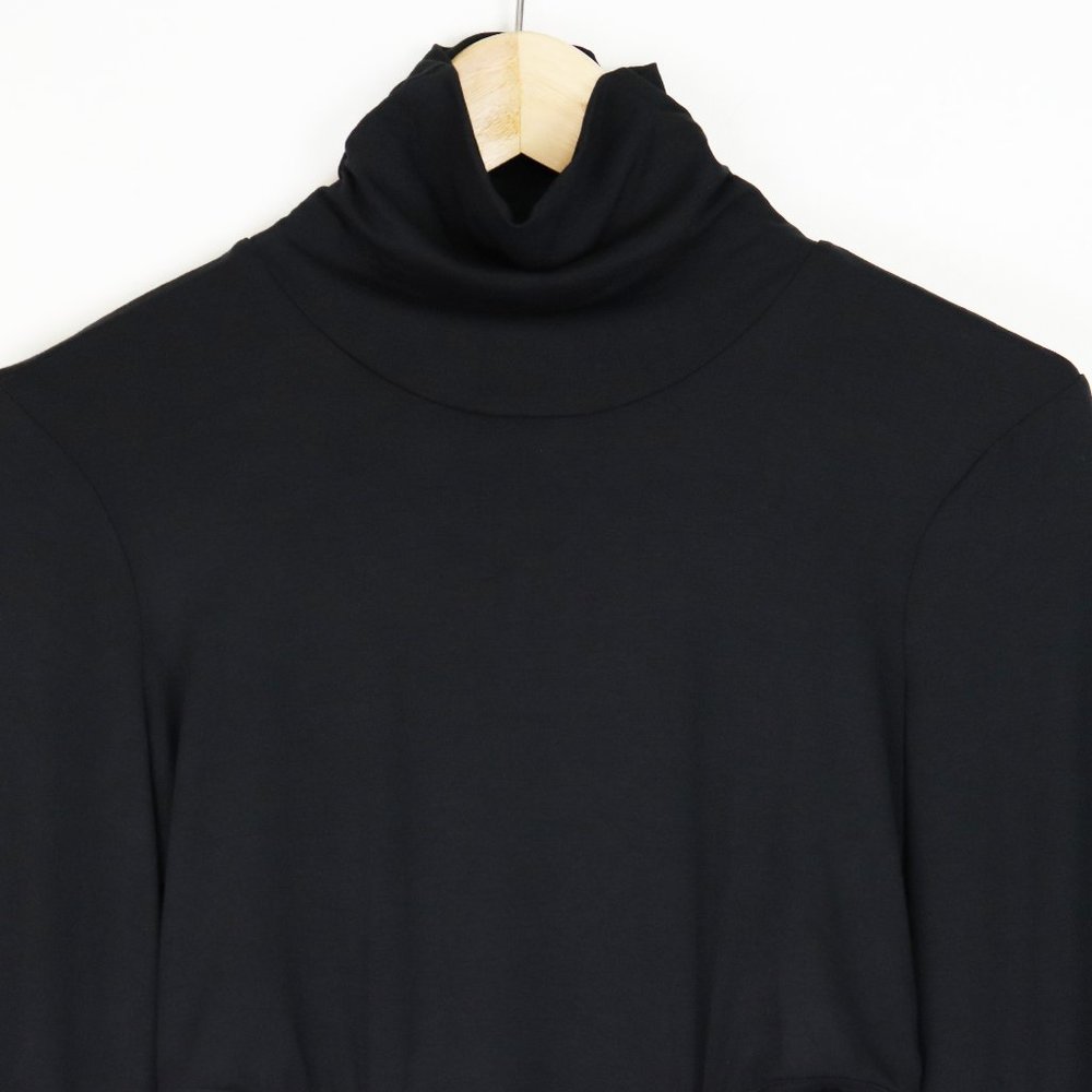 NWT Lovers + Friends Isana Turtleneck Cut Out Long Sleeve Top Black Small - Picture 5 of 9